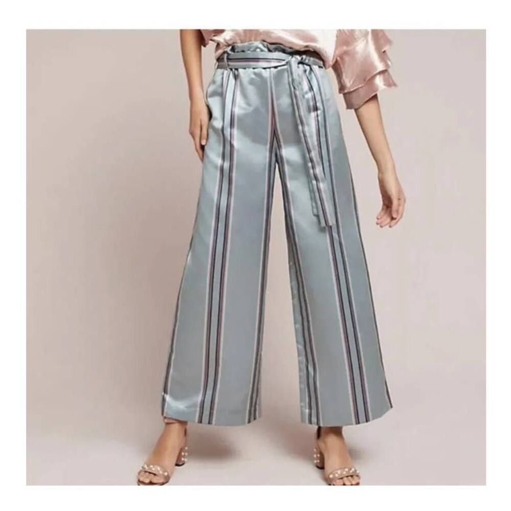 NWT‎ Hemant & Nandita Striped Wide Leg Pants Mint Size XS - Picture 9 of 13
